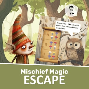 Magic Forest Escape Room for Kids, DIY Printable Birthday Party Game Kit, Ages 7+ PDF