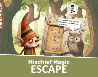 Magic Forest Escape Room for Kids, DIY Printable Birthday Party Game Kit, Ages 7+ PDF