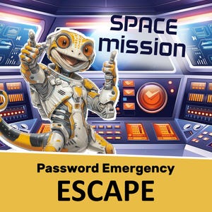 Space Escape Room Game: Asteroid Adventure, Kids 6+ (Instant Download)