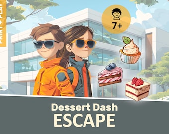 Birthday Escape Room: Secret Agent Dessert Dash Game (PDF Download)