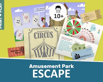 Amusement Park Escape Room: Printable Game for Ages 10+ (PDF Download)