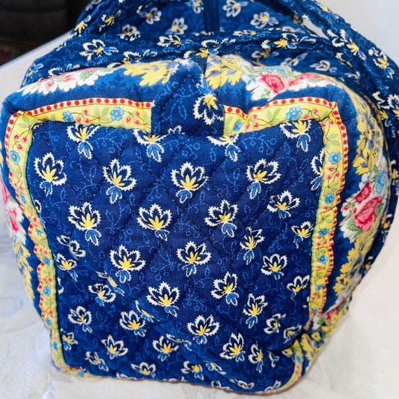 Vera Bradley Handbag Duffle Style Mason Blue Vint… - image 8