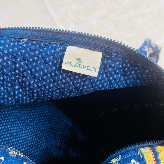 Vera Bradley Handbag Duffle Style Mason Blue Vint… - image 6