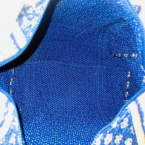 Vera Bradley Handbag Duffle Style Mason Blue Vint… - image 10
