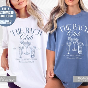The Bach Club Shirt Custom Bachelorette Party Shirts Custom Location Bachelorette Shirts Personalized Social Club Luxury Bachelorette Merch
