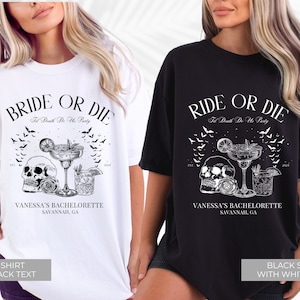 Bride or Die Bachelorette Shirts Til Death Do us Party Shirt Bachelorette Party Halloween Bach Funny Bachelorette Gothic Bachelorette Tee
