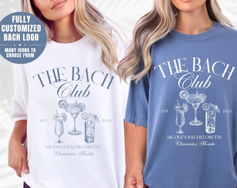 The Bach Club Shirt Custom Bachelorette Party Shirts Custom Location Bachelorette Shirts Personalized Social Club Luxury Bachelorette Merch