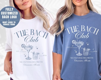 Custom Bachelorette Party Shirts The Bach Club Shirt Custom Location Bachelorette Shirts Personalized Social Club Luxury Bachelorette Merch