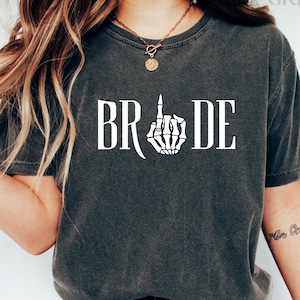 Halloween Bride Shirt, Halloween Skeleton Bride, Bride or Die Shirt, Halloween Engagement Gift, Gothic Bride Shirt, Funny Bride Shirt, Bride