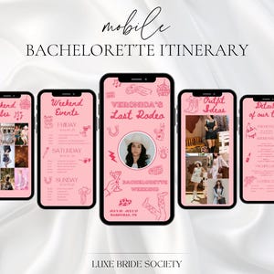 Nashville Bachelorette Itinerary Template, Last Rodeo Bachelorette Weekend Planner, Bachelorette Party Itinerary, Editable Canva Template