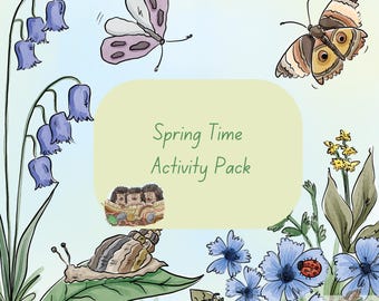 Spring Time Activity Pack, Colouring, Mazes, Word Search, Ages 0-6