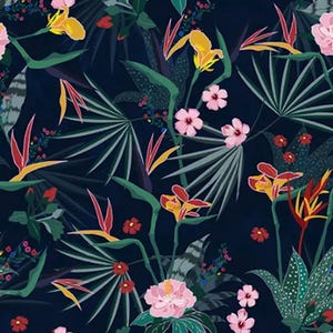 Selbstklebende Vintage bunte Wald Retro Floral asiatische, nicht geklebte entfernbare Tapete