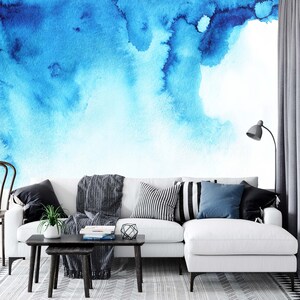 Self Adhesive Watercolor Art Design Abstract Modern Non-Pasted Removable Wallpaper