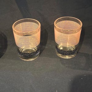 Vintage Hazel Atlas Cocktail Shaker and Shot Glasses Set of Four