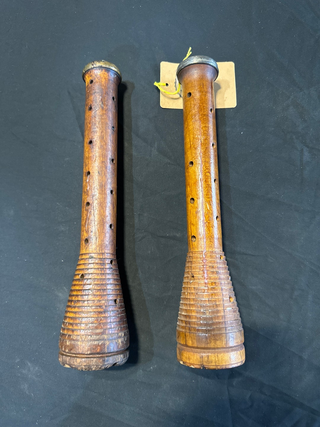 Antique Wooden Bobbin Spindles Etsy