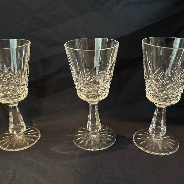 3 Vintage Waterford Lismore Goblet