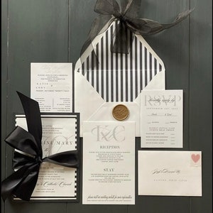 Wedding Invitation Suite - Black and White Classic