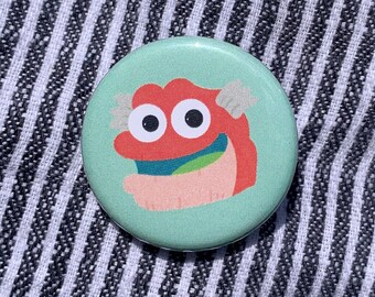 Old Timer Frog - 1.25" Pinback Button