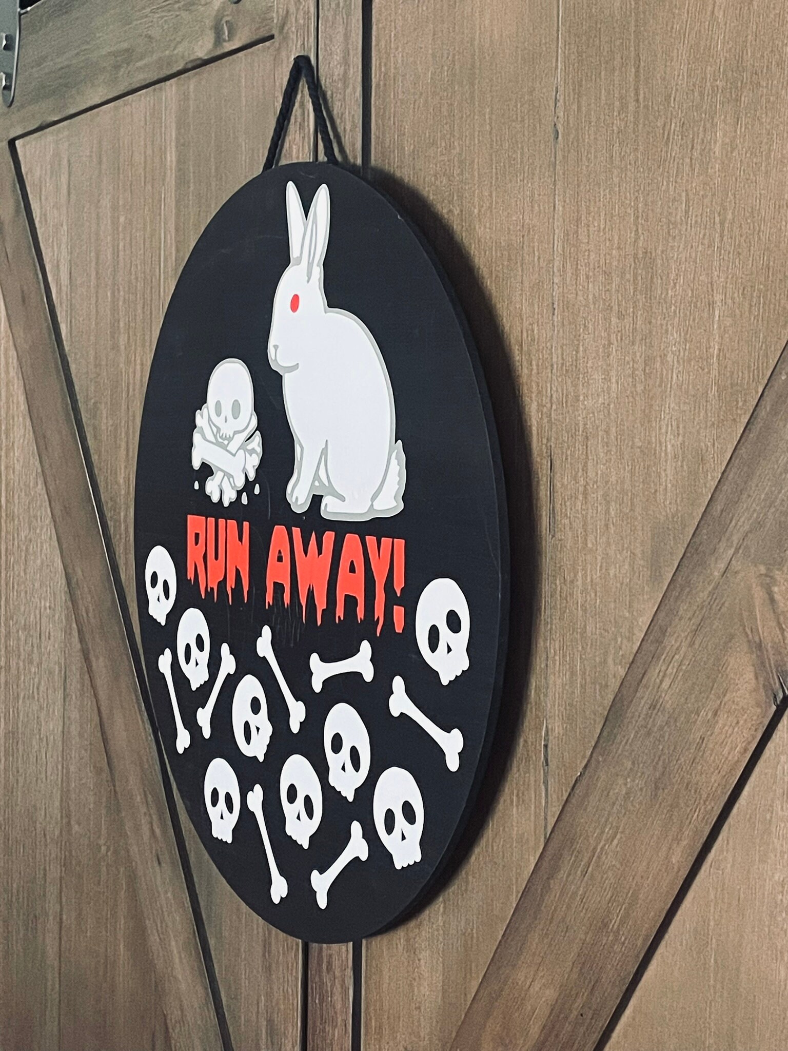 Monty Python Killer Rabbit Run Away Door Sign - Etsy