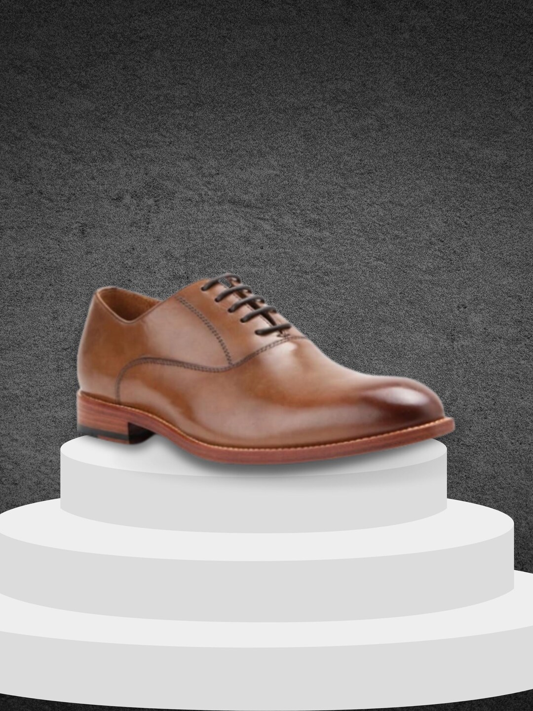 Genuine Classic Light Brown Leather Handcrafted Men's Oxford Formal Dress Shoes