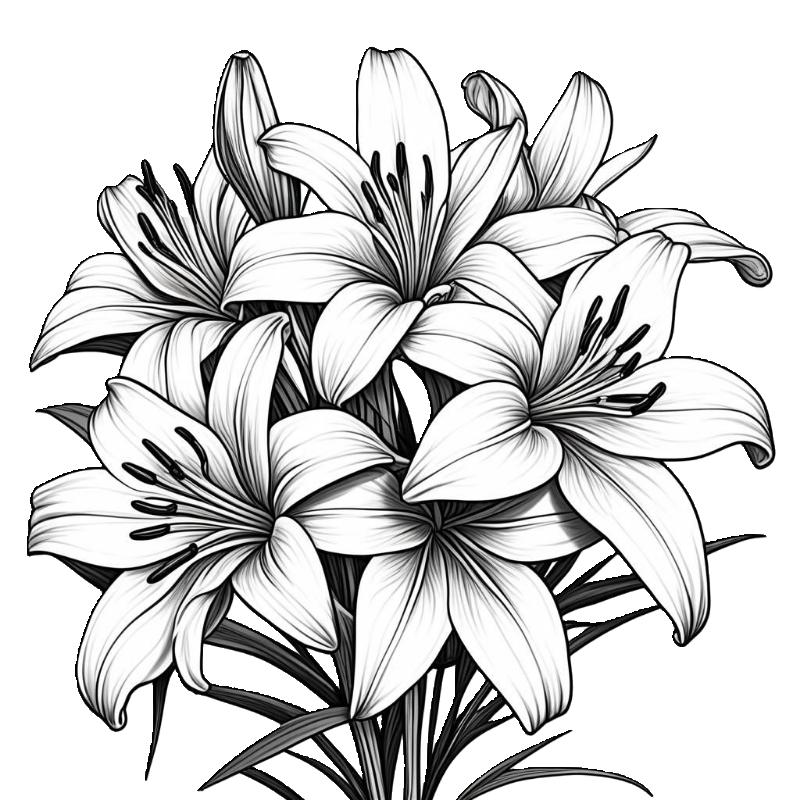 Hermosas páginas para colorear de flores