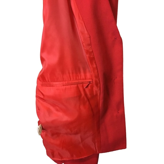 VINTAGE Orvis Ladies Red Long Sleeve Linen Blend … - image 4