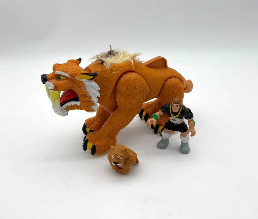 Fisher Price Imaginext Sabertooth Thorn & Caveman Vintage Playset