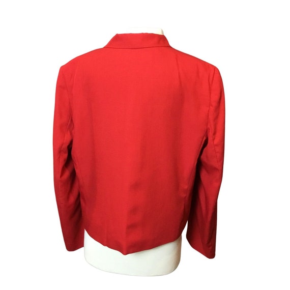 VINTAGE Orvis Ladies Red Long Sleeve Linen Blend … - image 2