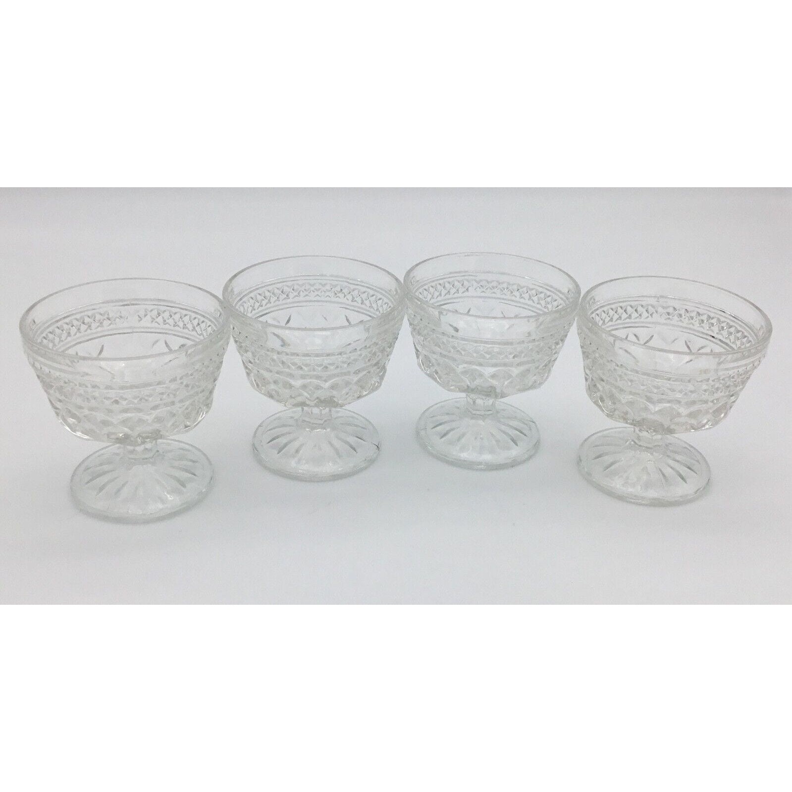 3PCs Set Small Cute Footed Tulip Glass Dessert Bowls/Cups - Perfect for  Dessert, Ice Cream, Fruit