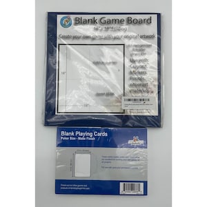 Blank Game Board and Playing Cards DIY  18&quot;x18&quot; Board  and Poker Size Cards