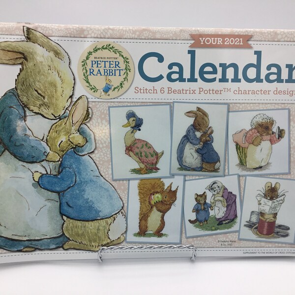 The World of Cross Stitching Beatrix Potter Cross Stitch Calendar 2021 Peter Rabbit Designs