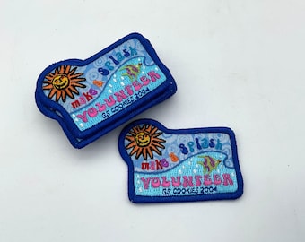 Girl Scouts 2004 Make A Splash Volunteer Cookie Selling Embroidered Patch Lot Of 9
