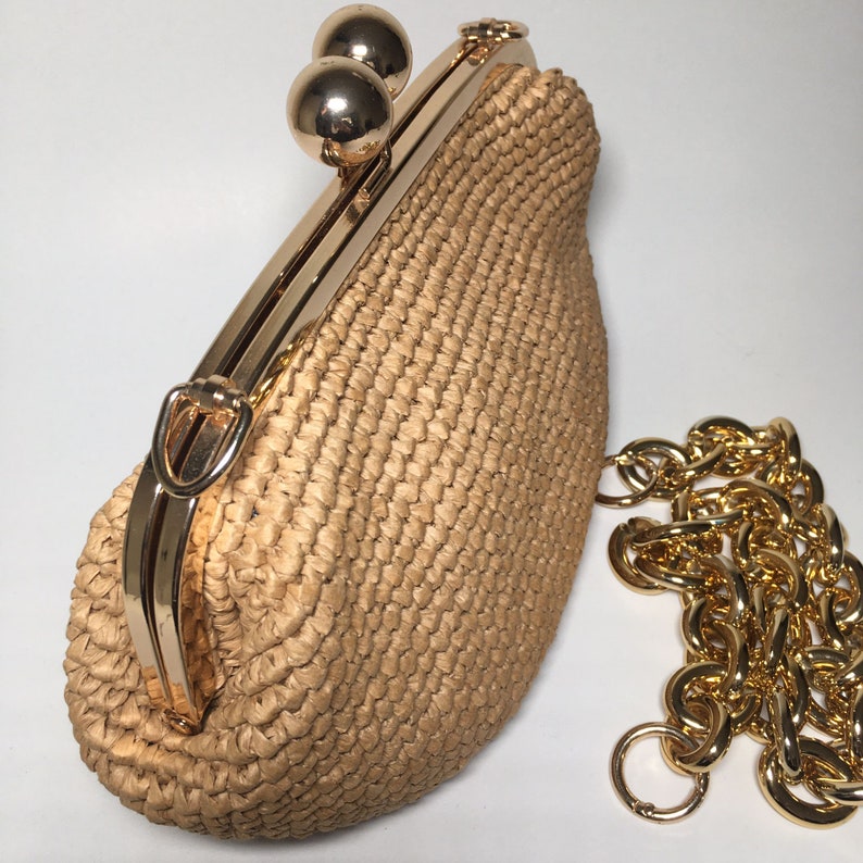 Dahlia Handbag Gold Raffia main image 1