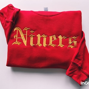 Football embroidered sweatshirt