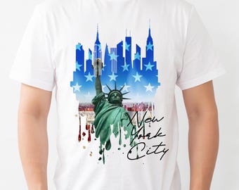 New York City Shirt | Statue of Liberty Tee | NYC Skyline Travel Shirt