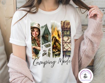 Camping Mode Unisex Softstyle T-Shirt | Outdoor Adventure Tee, Nature Lover Gift, Camping Apparel, Summer Fun, Hiking Shirt