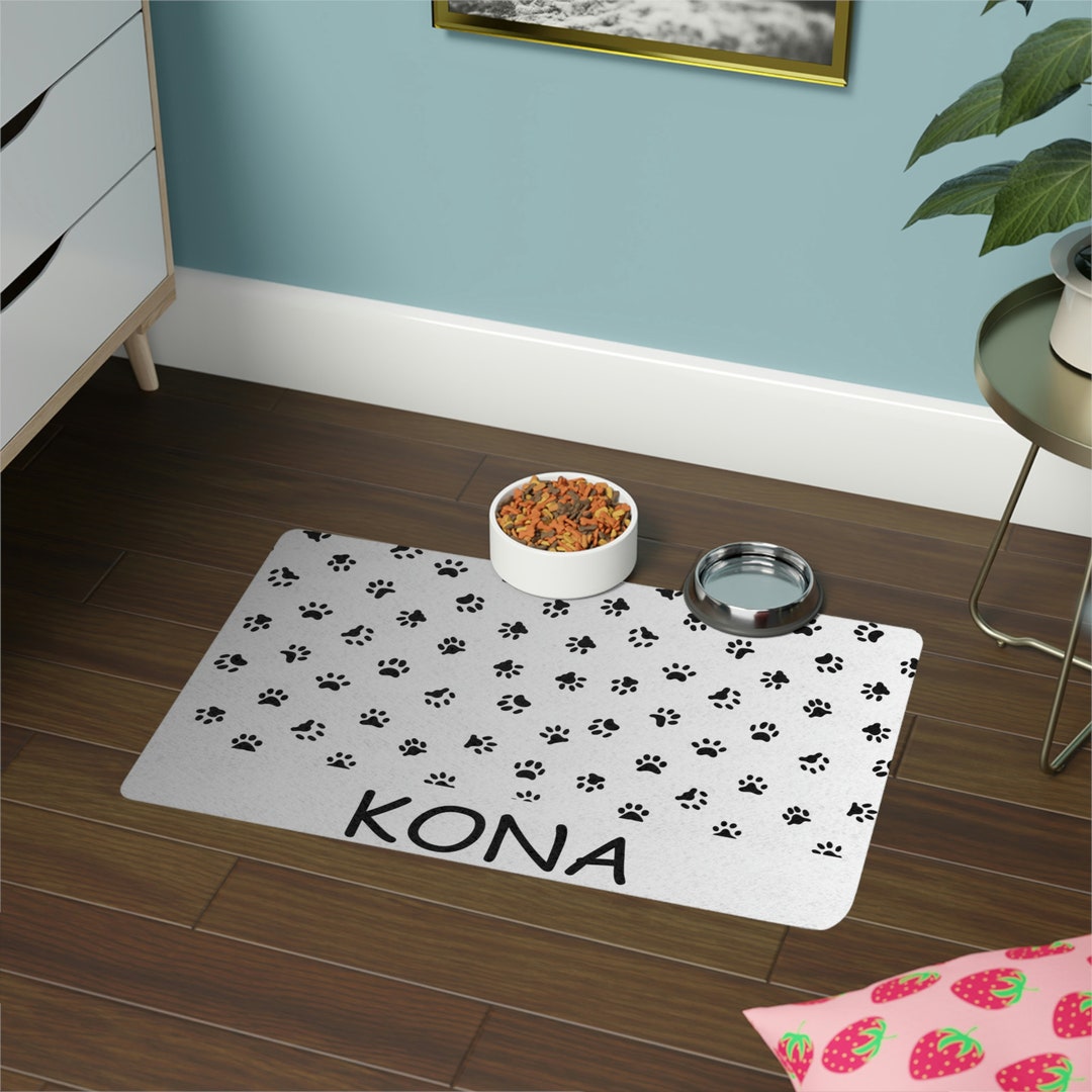 Personalized Pet Food Mat Dog Bowl Mat Cat and Dog Etsy