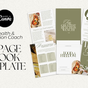 Wellness Ebook Template | Editable Workbook Template | Health Coach/Nutritionist Template | Ebook for entrepreneurs | Book Template Design