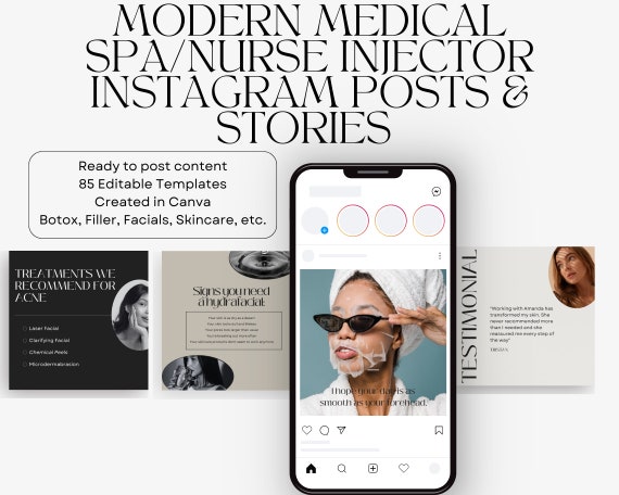 Medical Spa Instagram Templates | Aesthetic Nurse Injector Posts