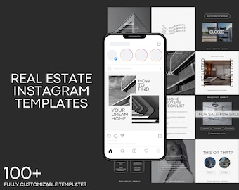 Realtor Instagram Templates | Real Estate Posts, Stories, Carousels (Digital Download)