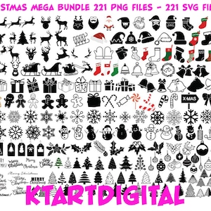 Christmas Svg Mega Bundle, Christmas Clipart, Christmas Svg Files For Cricut, Christmas Svg Cut Files