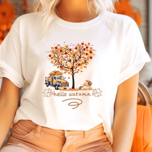 Halloween Svg Sublimation Fall Florals Png Design, Autumn Truck With Pumpkins, Hobby Lobby Transfer
