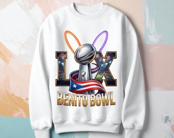 Bad Bunny Super Bowl PNG | Design de camisa de futebol americano de Porto Rico (Download digital)