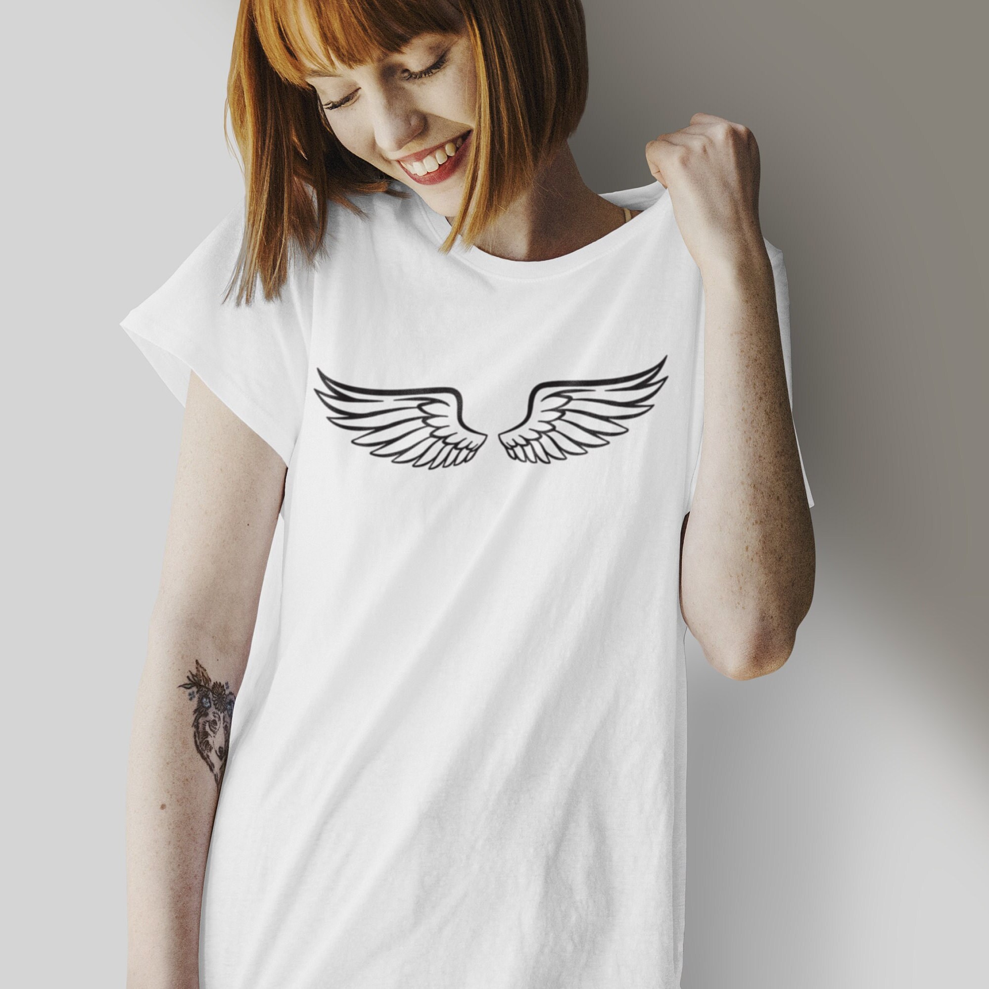 Angel Wings and Halo Svg, Clip Art Cut File Silhouette Dxf Eps Png