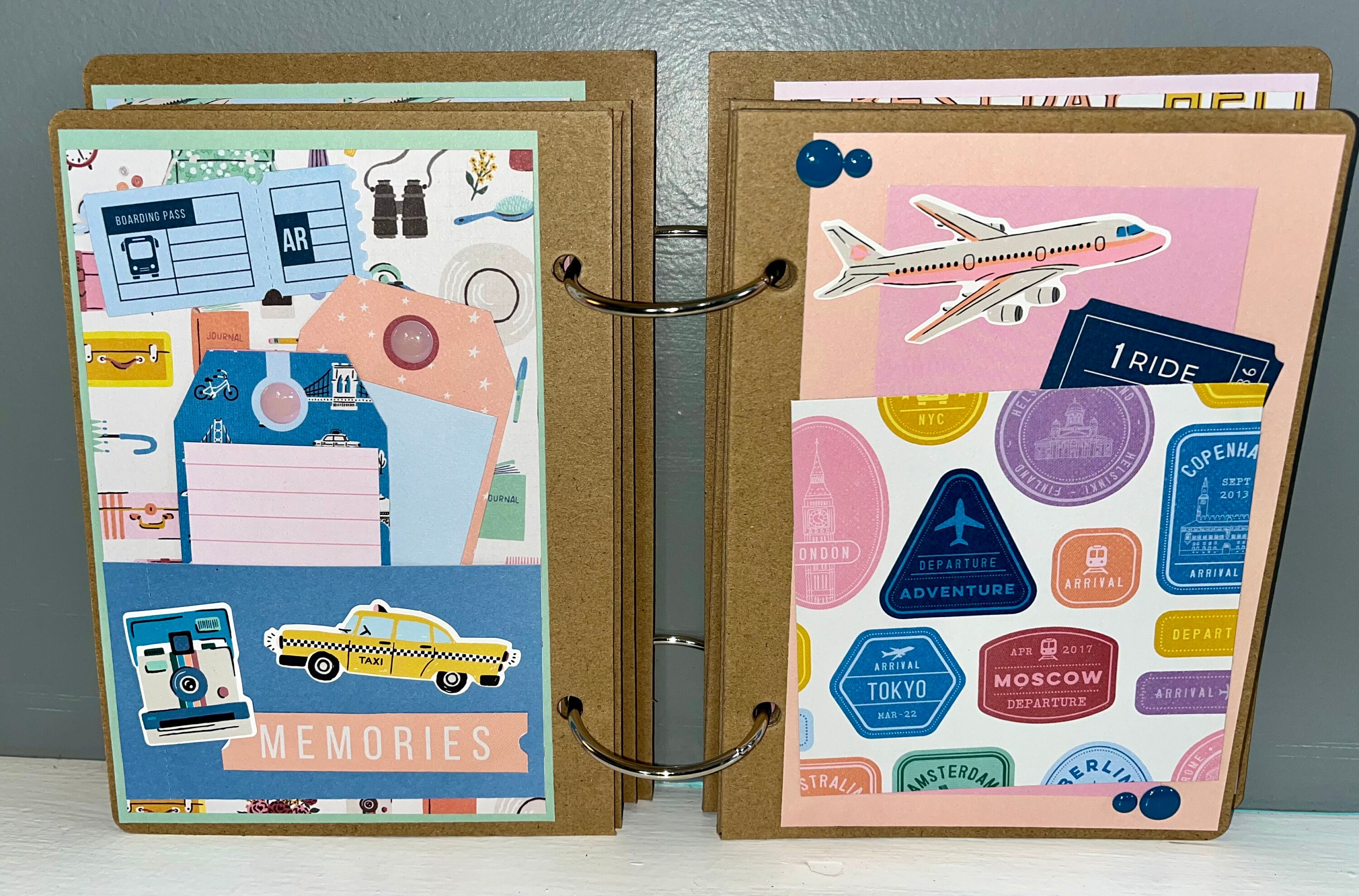 Adventure Premade Chipboard SCRAPBOOK Album - Travel Adventure - Etsy