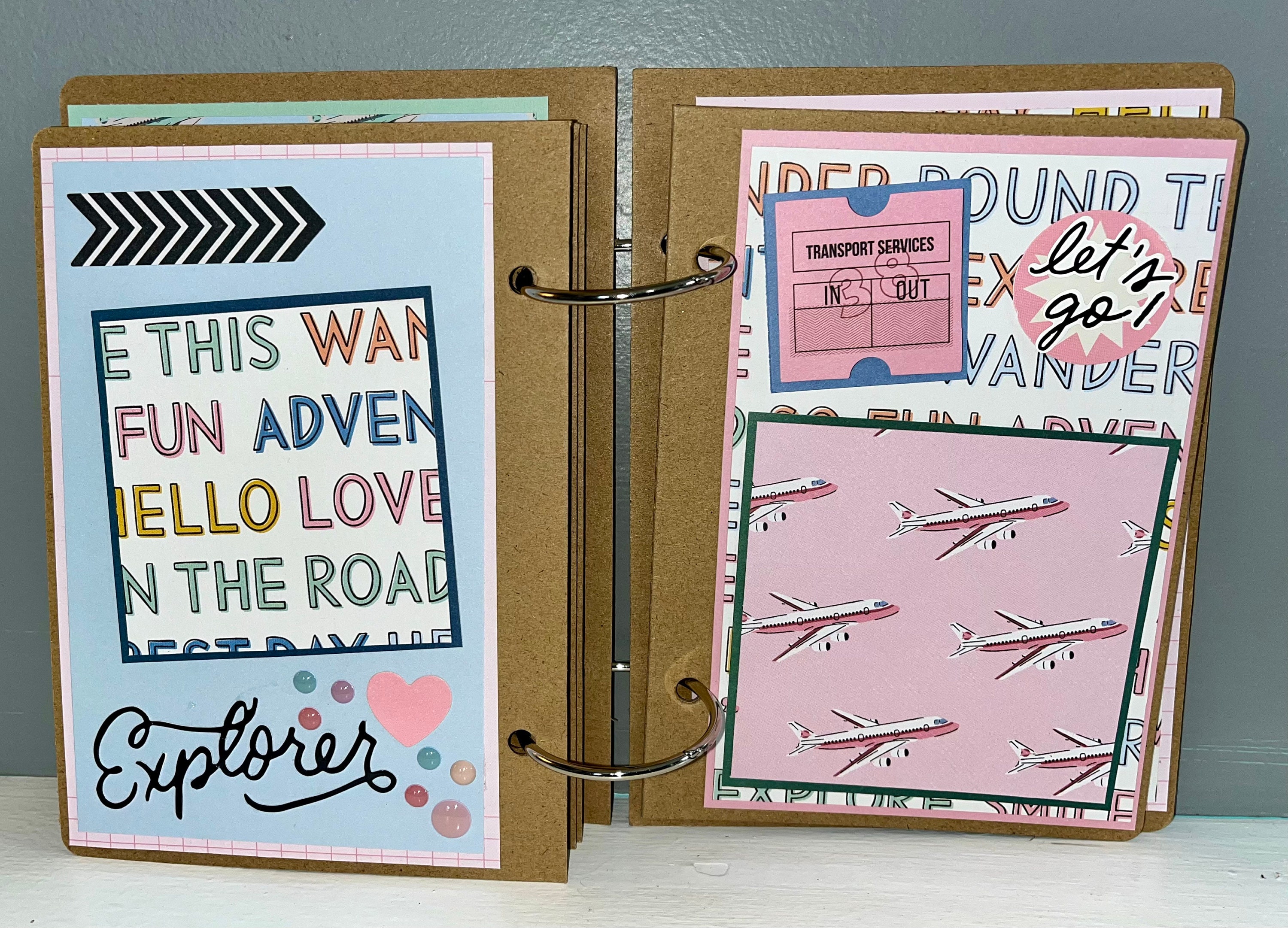 Adventure Premade Chipboard SCRAPBOOK Album - Travel Adventure - Etsy
