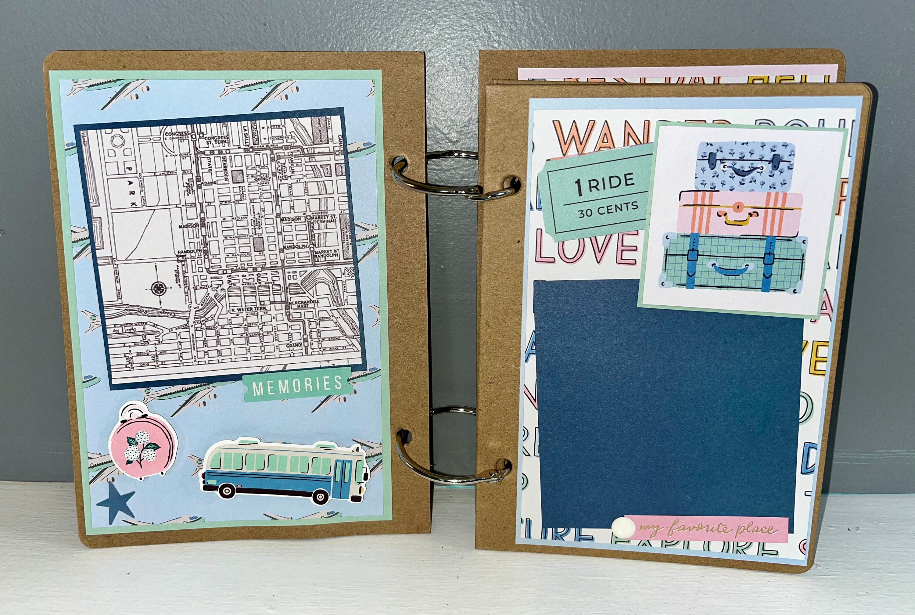 Adventure Premade Chipboard SCRAPBOOK Album - Travel Adventure - Etsy