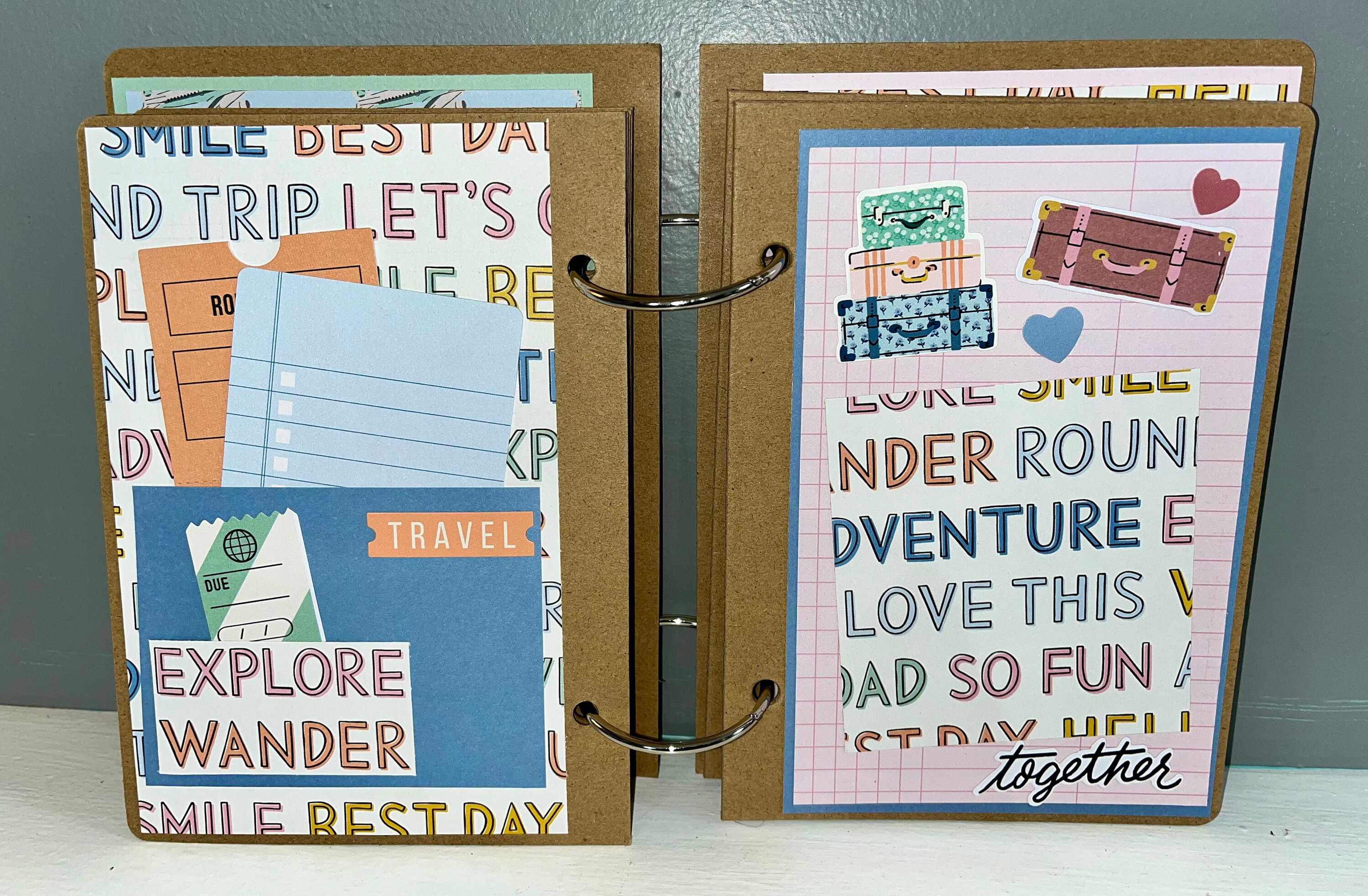 Adventure Premade Chipboard SCRAPBOOK Album - Travel Adventure - Etsy