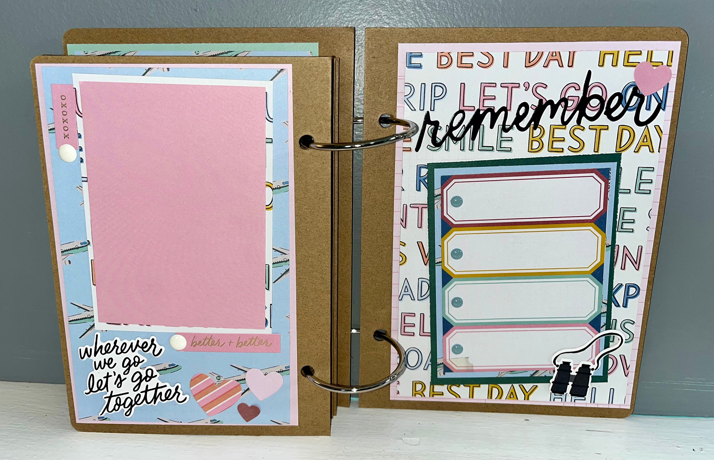 Adventure Premade Chipboard SCRAPBOOK Album - Travel Adventure - Etsy