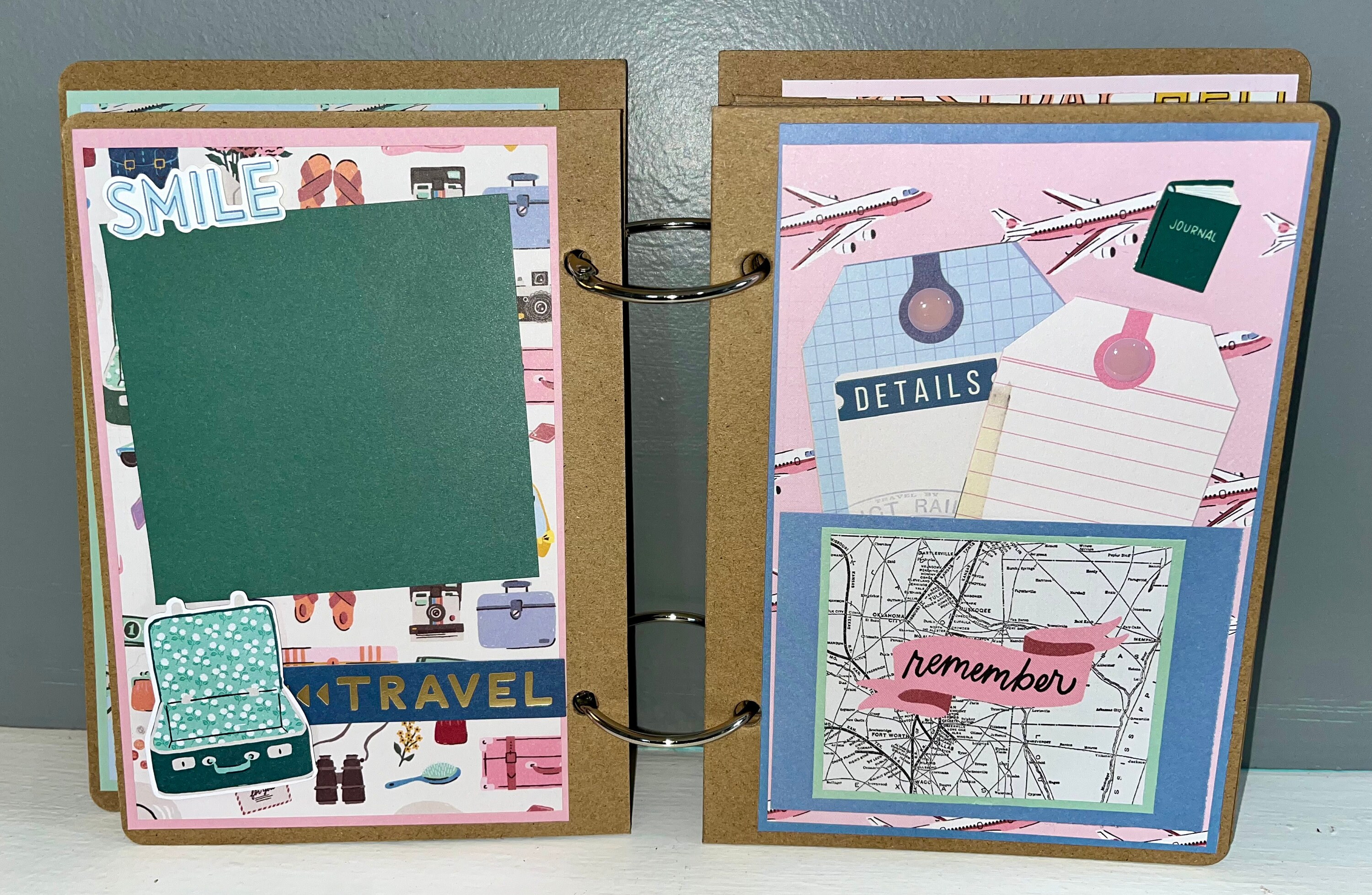 Adventure Premade Chipboard SCRAPBOOK Album - Travel Adventure - Etsy